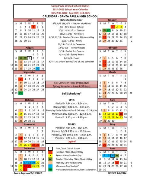 EGUSD Calendar Resources