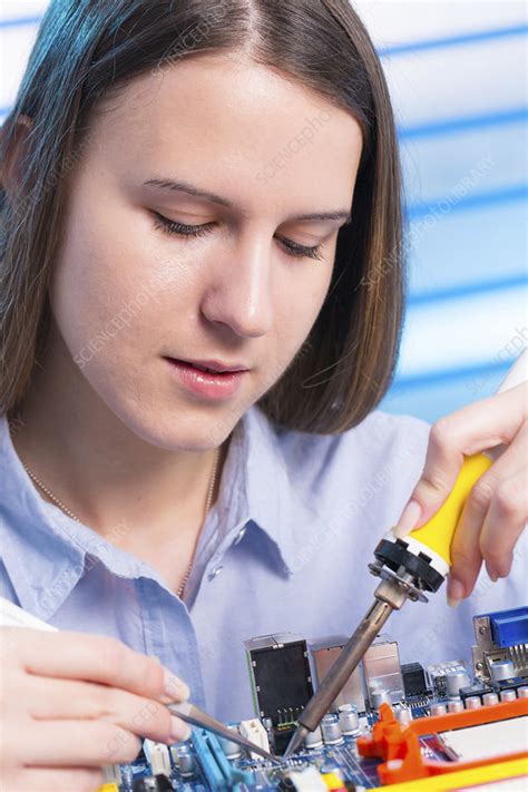 Electrical engineer working on an electrical circuit