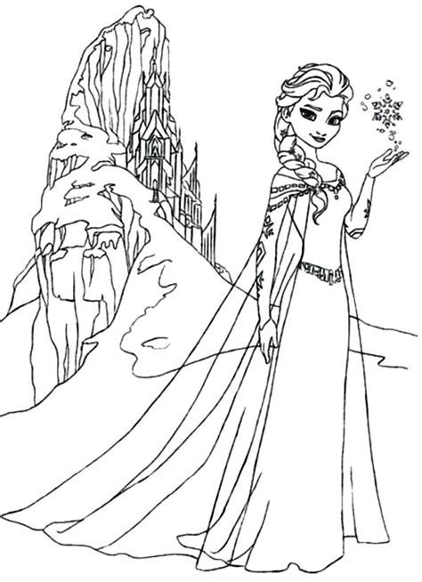 Elsa Ice Palace Coloring Pages