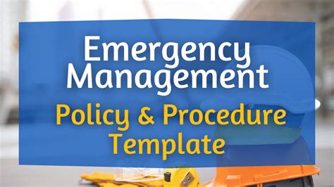 Emergency management policies