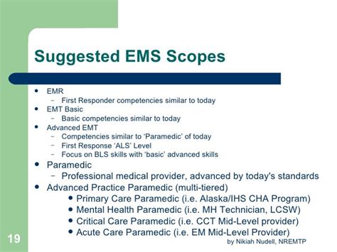 Emergency Medical Technician Scope of Practice