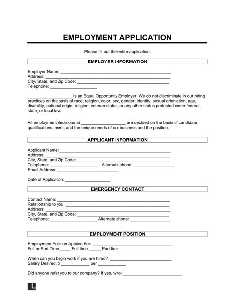 Employment Application