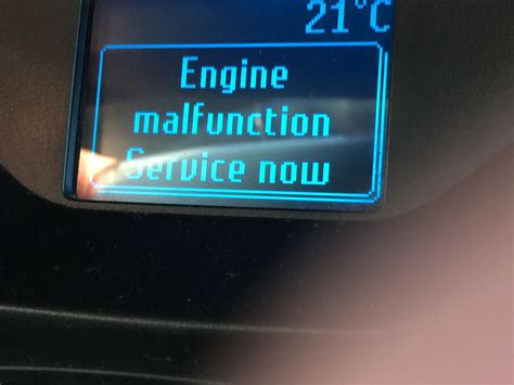 Engine Malfunction Reduced Power Warning Light