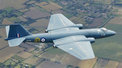 English Electric Canberra Bomber in Flight