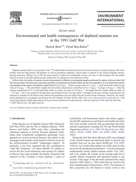 Environment and Health in 1991