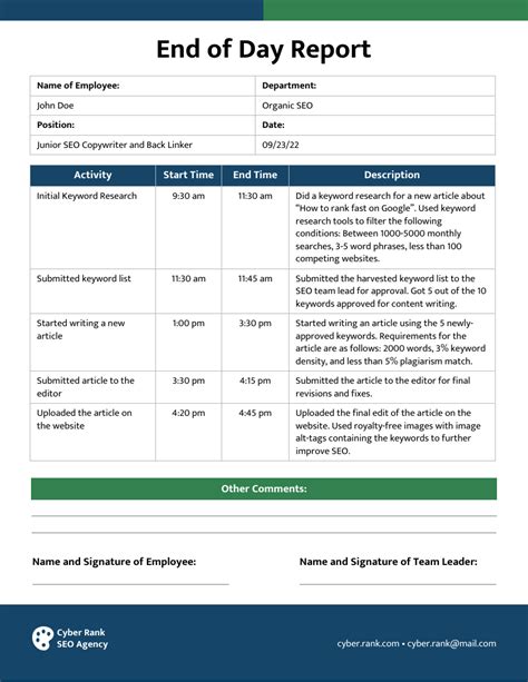 EOD in Financial Reporting