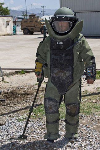 EOD techs wearing protective equipment