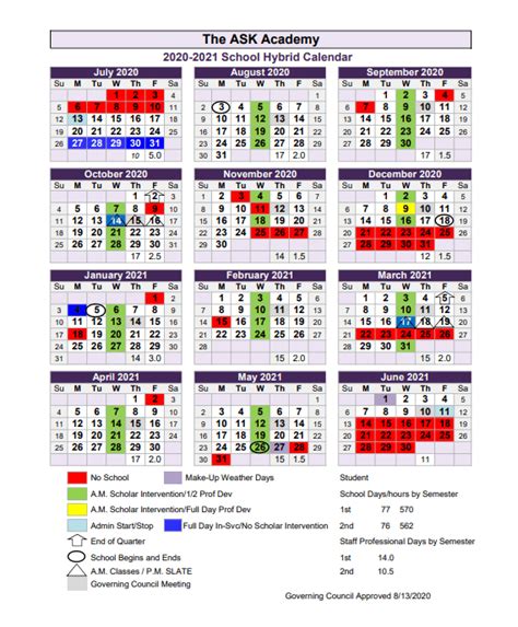 EPCC Calendar Organization