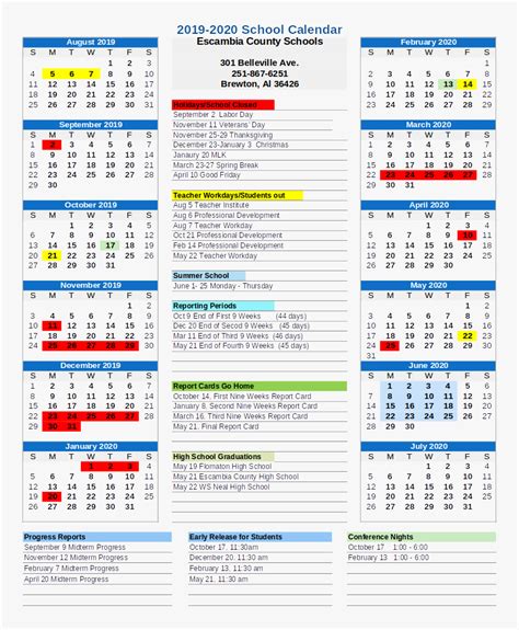 Escambia County Schools Calendar