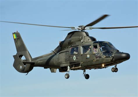 Eurocopter AS565 Panther helicopter taking off from a ship