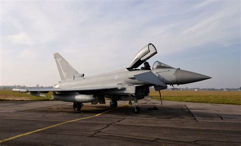 A Eurofighter Typhoon in flight