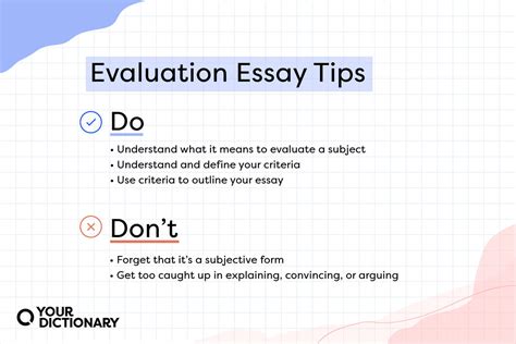 Eval Writing Tips