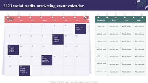 Event Calendar Social Media