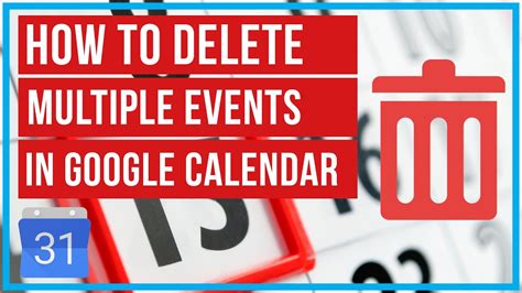 Deleting events on Google Calendar