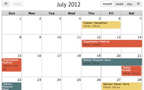 Events Calendar Image 2