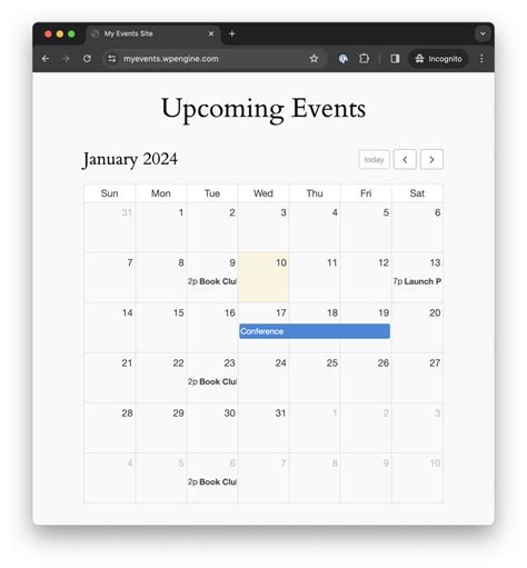 Muigrid Events Calendar Shortcode Image 10