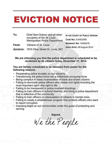 Eviction Notice Samples