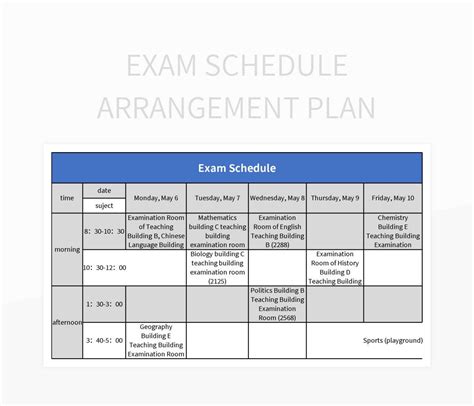 Exam Schedules Image