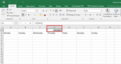 Excel Calendar Formula