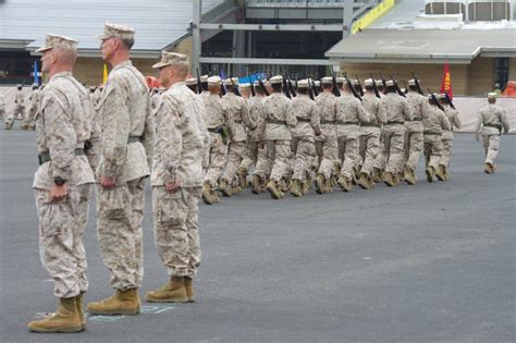 Executive Officer Inspecting Troops