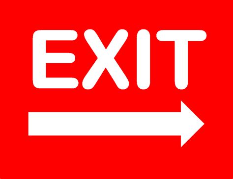 Exit sign