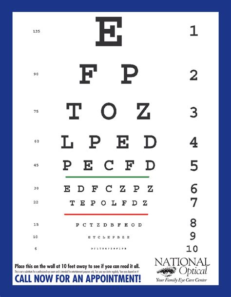 Eye chart printable download