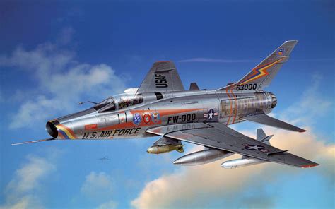 North American F-100 Super Sabre in flight