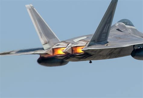 F-22 Raptor carefully designed engine nozzles