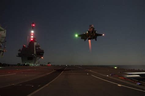 F-35B Performing a Vertical Landing on a Ship