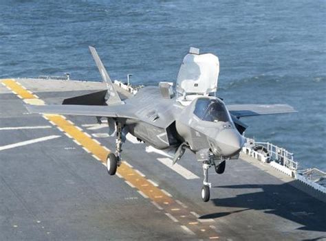 F-35B Performing a Vertical Takeoff from a Ship