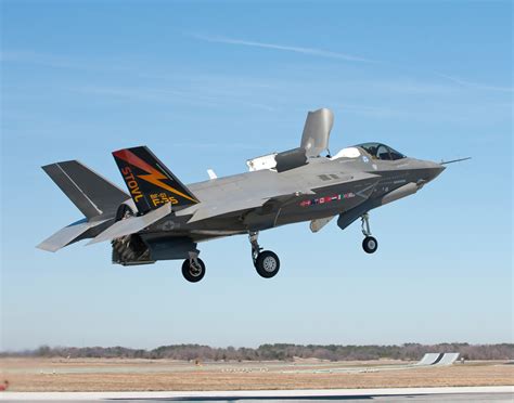 F-35B Vertically Landing on a Forward Operating Base