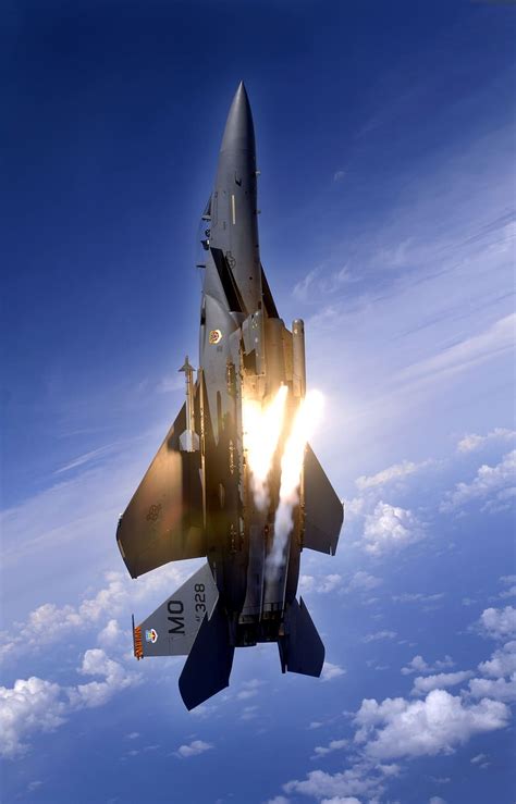 F-15 Fighter Jet Climbing