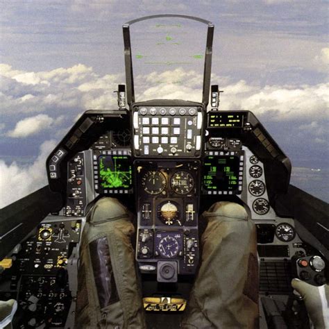 F-16 Cockpit with advanced avionics