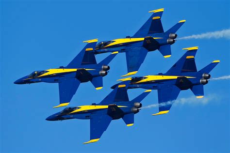 F-18 Blue Angels in formation