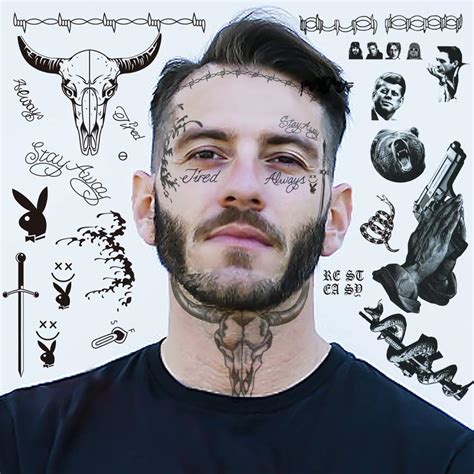 Face Temporary Tattoos for Men