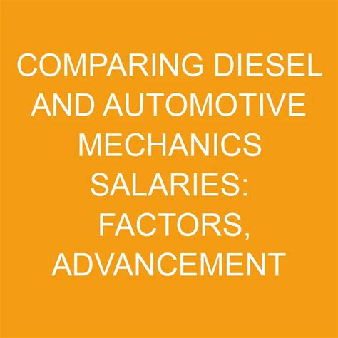 Factors Influencing Marine Diesel Mechanic Salary Image