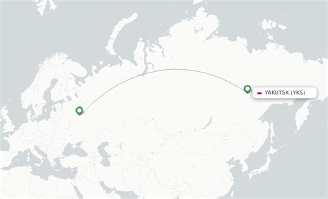 Fairbanks to Yakutsk Flight Route