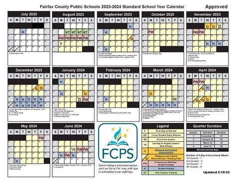 Fairfax County Public School Calendar Image 10