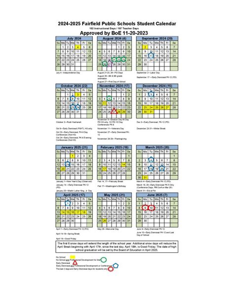 Fairfield Public Schools Calendar