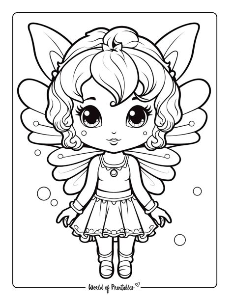 Fairy coloring pages