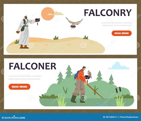 Falconer training a falcon in the forest