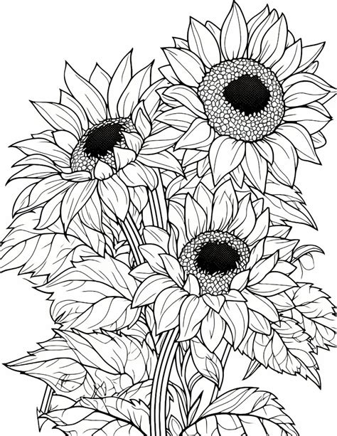 Fall flower coloring pages for adults