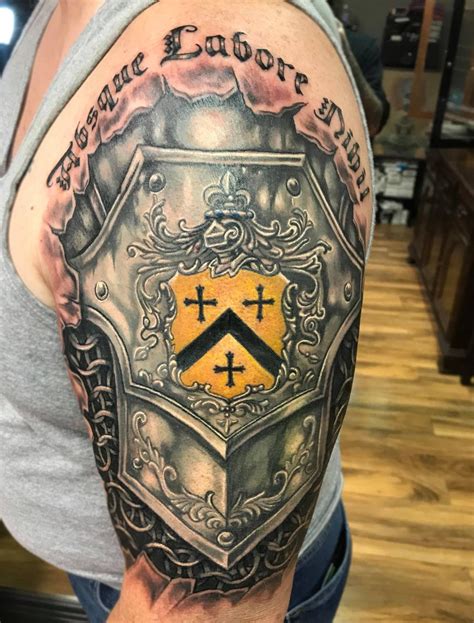 Family crest tattoos can be a meaningful way to honor your family's heritage and traditions