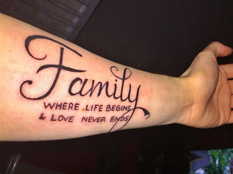 Family quote tattoos can be a great way to inspire and motivate your family members