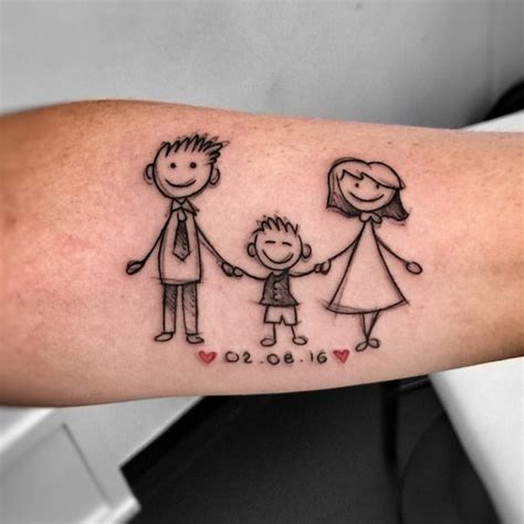 Family tattoos are a great way to symbolize the bond between family members