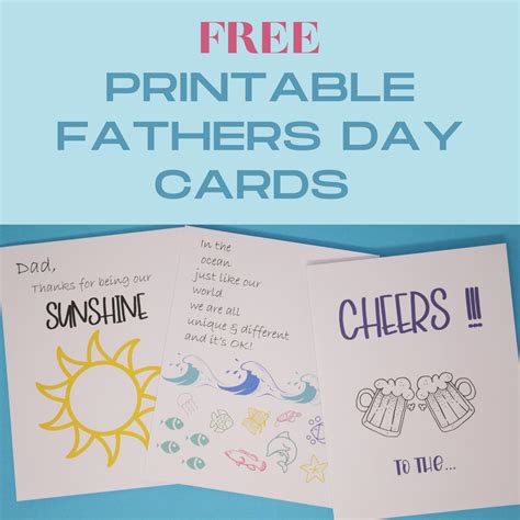 Father's Day Cards Printable for Sons