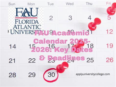 FAU Academic Calendar Important Dates