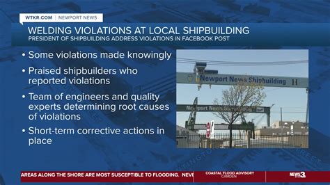 Faulty welds in shipbuilding