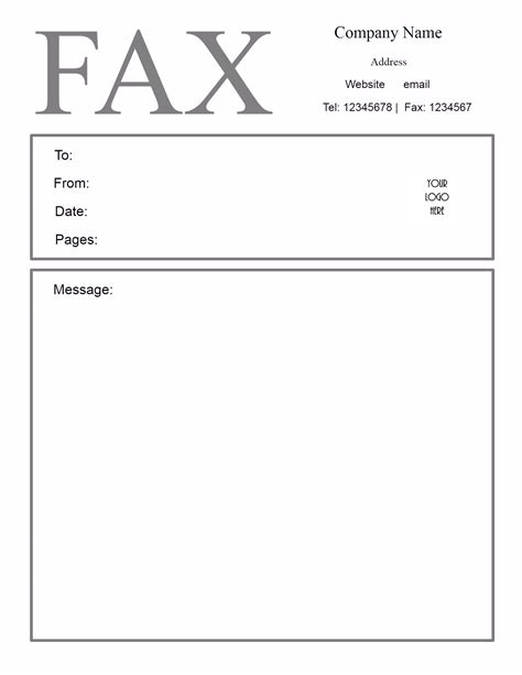 Fax Cover Letter Template Design 2