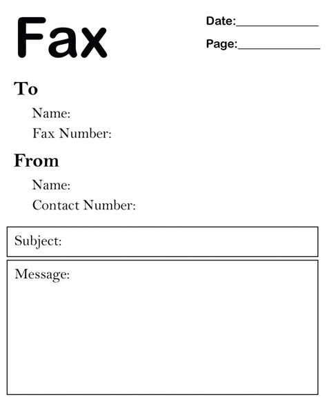 Fax Cover Letter Template Sample 2